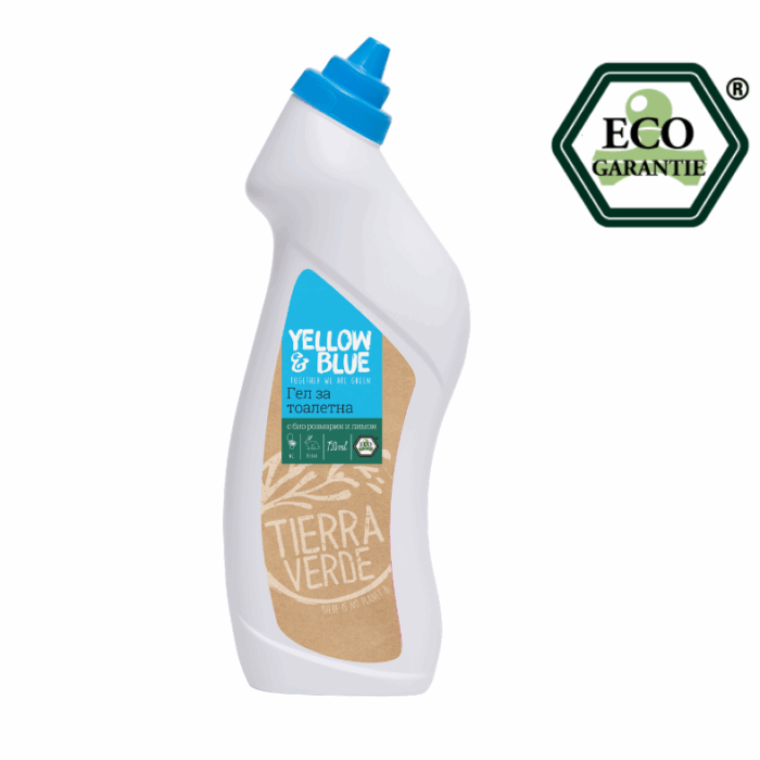 Гел за тоалетна с био розмарин и лимон, сертифициран от EcoGarantie. *************************************************************************** Този продукт можете да закупите и наливно. ТУК може да разгледате списъка с наши магазини - партньори предлагащи наливни продажби. *************************************************************************** Ефикасен гел за почистване и поддържане на тоалетната чиния, който разтваря отлаганията и почиства недостъпните места. Разработен на основата на лимонена киселина и спирт. С био етерично масло от розмарин и лимон. Употреба: Нанасяме гела по стените на тоалетната и оставяме да действа поне 15 минути. След това отстраняваме остатъците от отлагания с четка за тоалетна. Състав: < 5 % лимонена киселина, нейонен тензид от растителен произход, денатуриран спирт, ксантанова гума, био сертифицирано етерично масло от розмарин (Rosmarinus officinalis) и от лимон (Citrus limon). Етеричните масла съдържат естествен парфюм лимонен (limonene). С грижа за човека и природата: Избираме суровините за нашите продукти така, че да са най-щадящи за здравето на човека и околната среда. При производството на продуктите използваме ревитализирана вода. Не тестваме върху животни. Този продукт не съдържа нефтени деривати, хлор, синтетични парфюми или багрила. Многократно използване на опаковките: Тази бутилка може да ви служи с години, ако я пълните многократно от по-голяма разфасовка или от магазин за наливни продажби. ТУК може да разгледате списъка с наши магазини - партньори предлагащи наливни продажби.