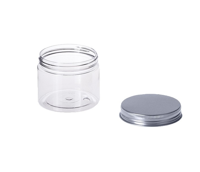 Стъклен буркан за крем с алуминиева капачка - 150 мл