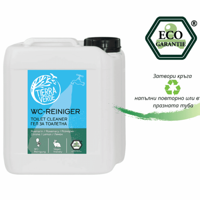 ЕКО Гел за тоалетна с розмарин и лимон - 5л ТУБА- Tierra Verde