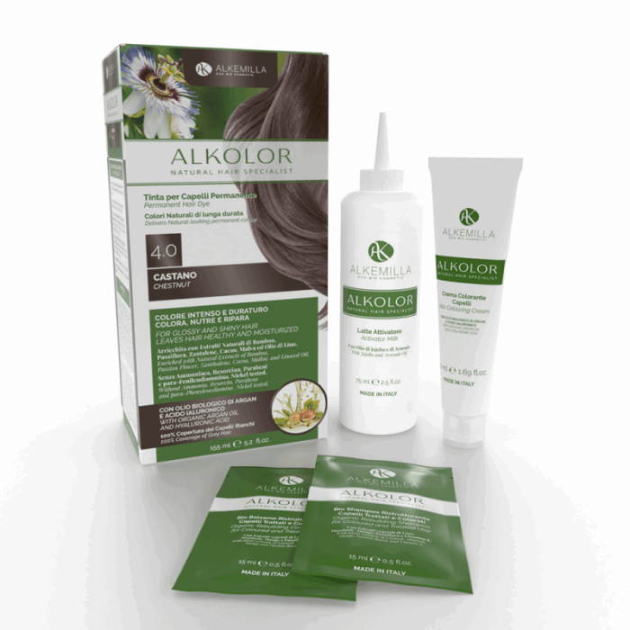 натурална боя за коса кестеняво алкемила одоната