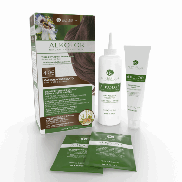 натурална боя за коса кестеняв шоколад алкемила одоната