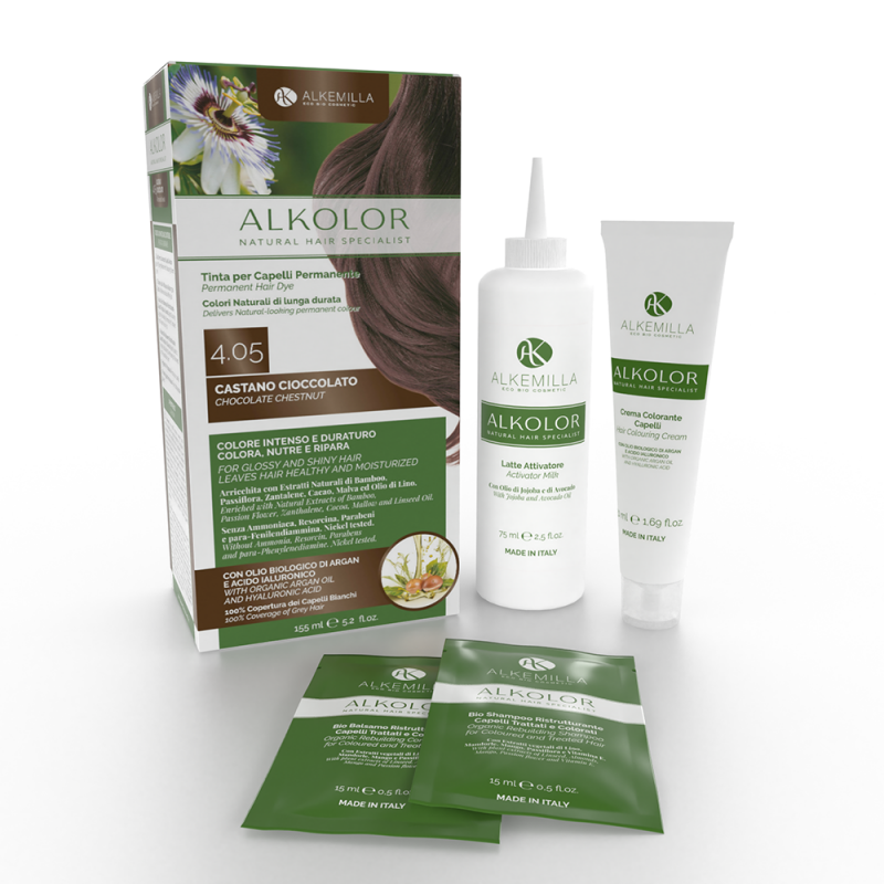 натурална боя за коса кестеняв шоколад алкемила одоната