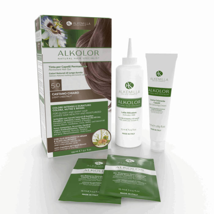 био боя за коса светлокестеняво алкемила одоната