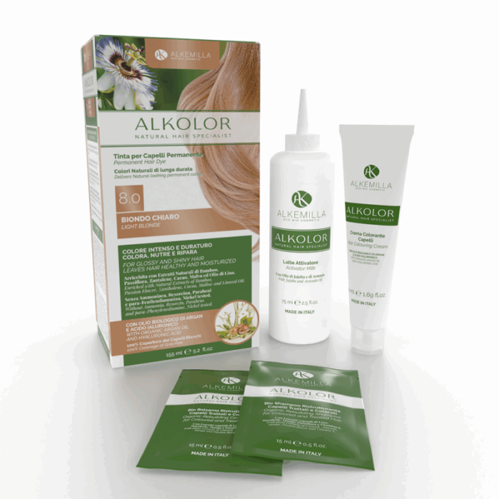 натурална боя за коса светло русо алкемила одоната