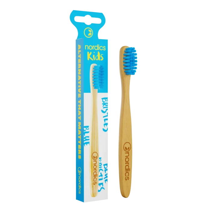 Детска био разградима бамбукова четка за зъби със Сини влакна - Nordics