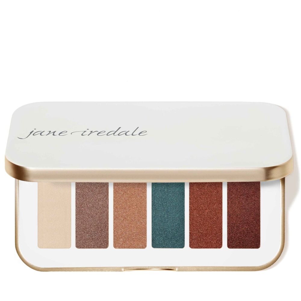 Jane-Iredale-EyeShadow-Palette-SolarFlare_odonatacosmetics Използвайте по-светли сенки във вътрешния ъгъл на окото и върху веждата, за да подчертаете. Блестящите нюанси могат да се използват като финален топер към центъра на клепача за намек за светлина. По-дълбоки нюанси могат да се използват за засилване на гънките или създаване на дефиниция на линията на миглите.