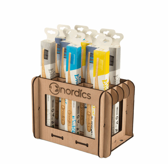 Детска био разградима бамбукова четка за зъби с Розови влакна - Nordics - Image 2