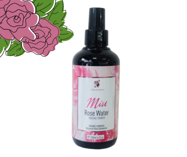 Органична розова вода спрей Facial Spray Mist Toner - 200мл