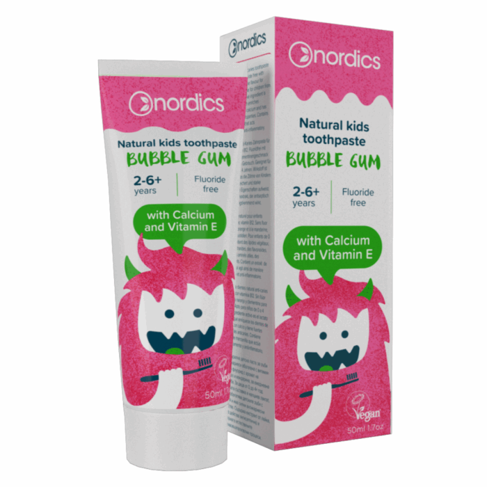 Детска паста за зъби с Витамин Е и калции без захар - Nordics