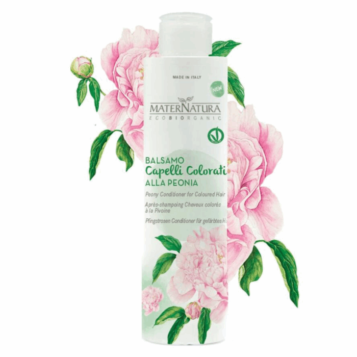 Балсам за боядисана, изтощена и крехка коса с Божур - MaterNatura - Image 1