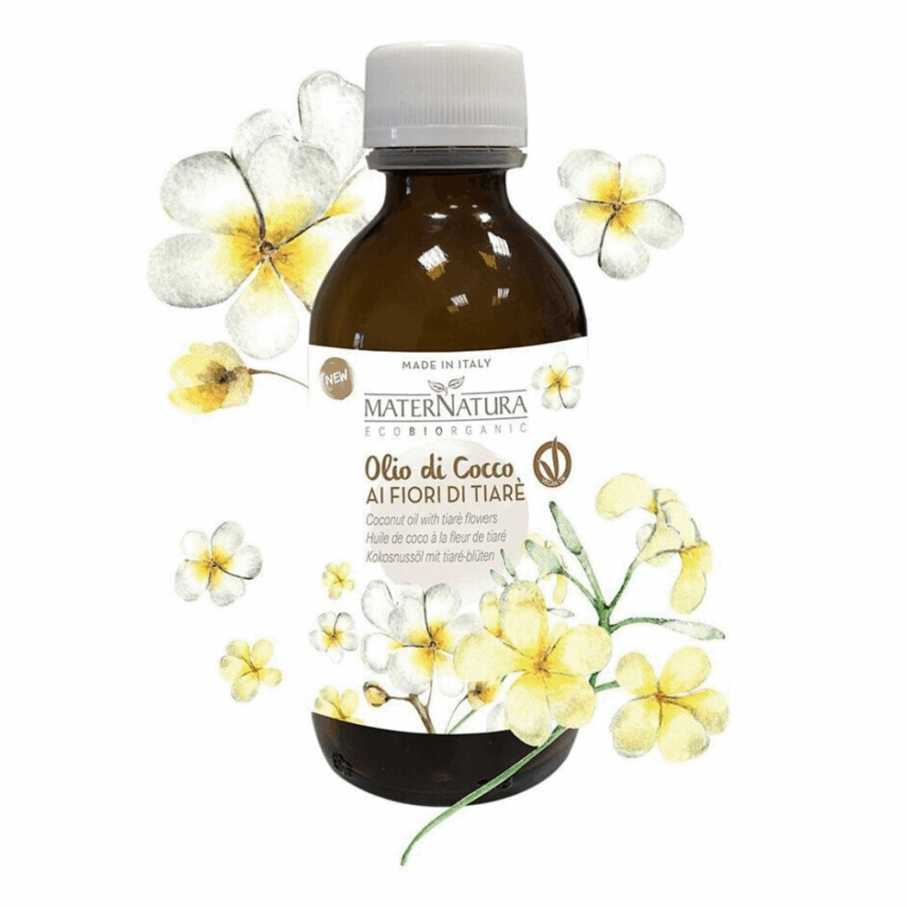 Кокосово масло за коса с цветя Тиаре - MaterNatura