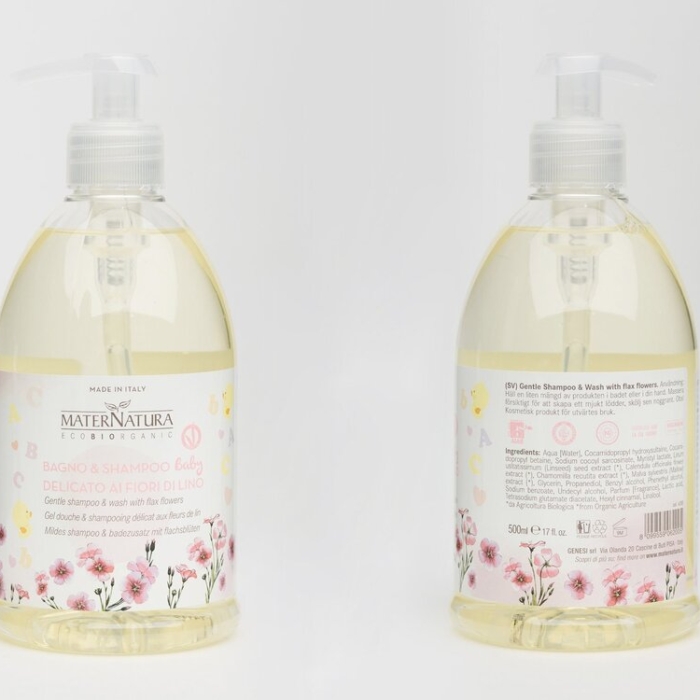 Бебешки нежен шампоан и душ гел с Лен - Maternatura - Image 3
