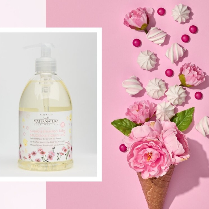 Бебешки нежен шампоан и душ гел с Лен - Maternatura - Image 2