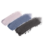 Blue Hour - shimmery light grey, shimmery deep blue, matte charcoal grey