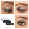 Blue Hour - shimmery light grey, shimmery deep blue, matte charcoal grey