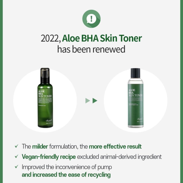 Тоник за лице с алое вера и BHA киселини - Benton