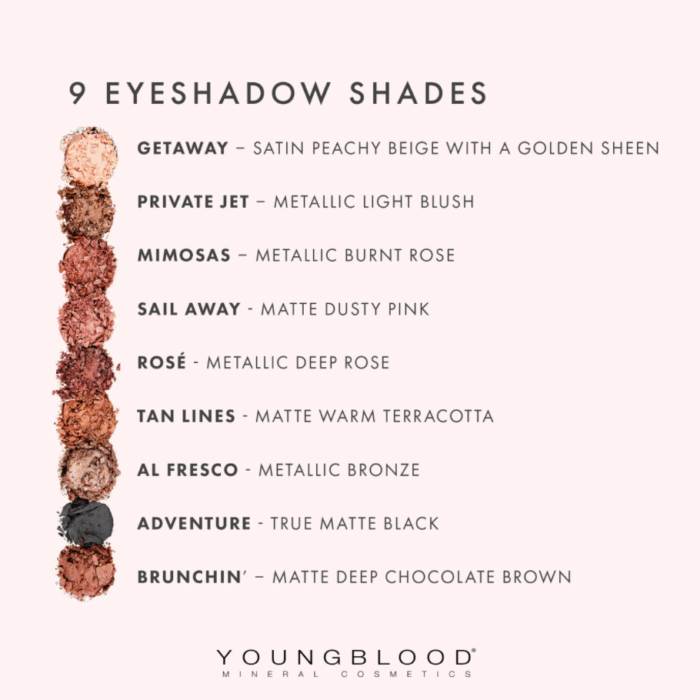 YOUNGBLOOD - Палитра минерален грим - Weekender - Image 4