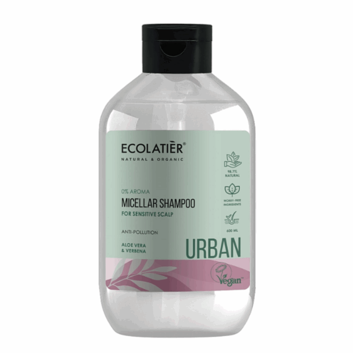 Мицеларен шампоан за чувствителен скалп с алое вера и върбинка - Ecolatier - Image 1