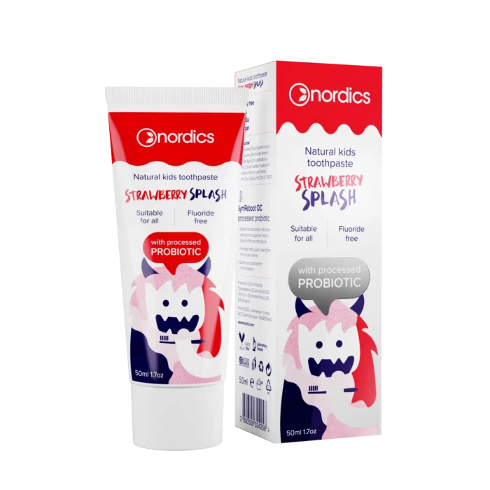 Детска паста за зъби ягода с пробиотик - Nordics