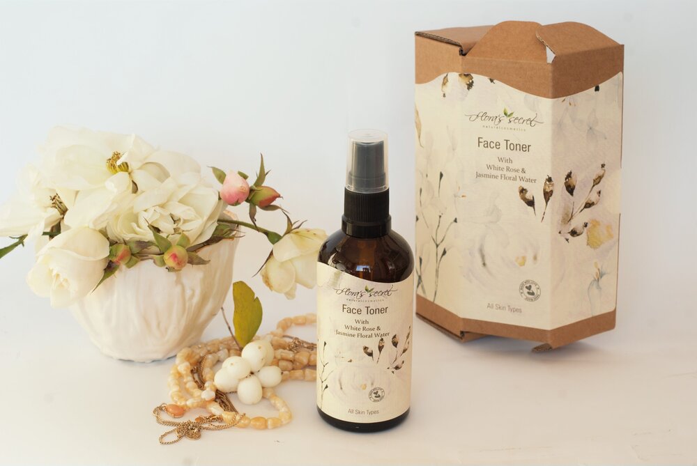Тонер за лице с флорална вода от бяла роза и жасмин - Flora’s Secret