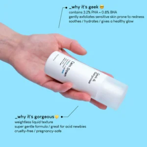 Ексфолиращ тоник Calm Down - 3.2% PHA + 0.8% BHA Салицилова Киселина - Geek&Gorgeous - Image 3