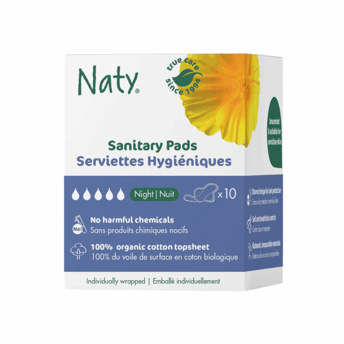 ECO by Naty - дамски превръзки - 10бр (нощни)