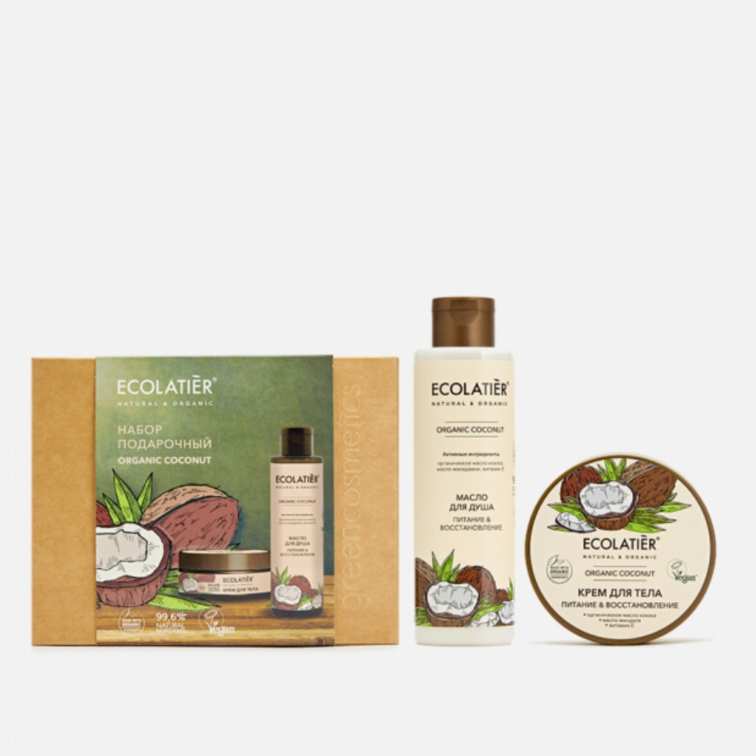 Подаръчен сет за тяло Organic Coconut - Ecolatier