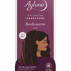 Био веган билкова боя (къна) за коса - AYLUNA - No90 Bordeaux Red
