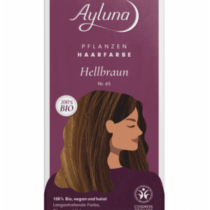 Био веган билкова боя (къна) за коса - AYLUNA - No65 Light Brown