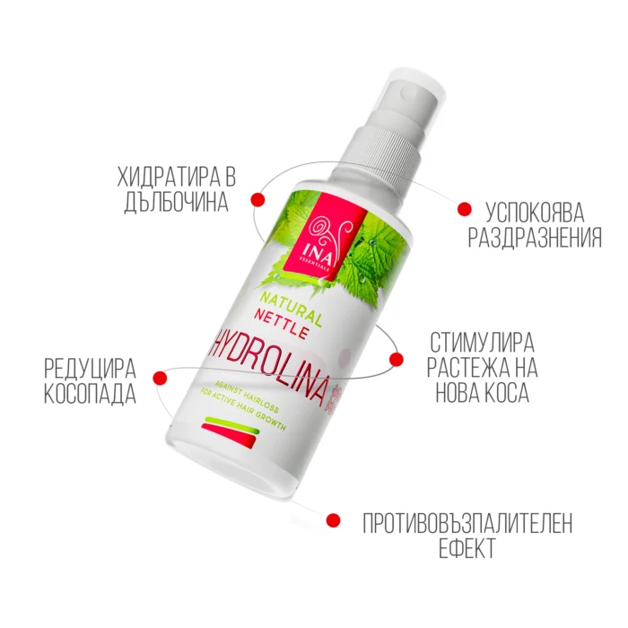 Био Вода от Дива коприва при Косопад и Мазен скалп Спрей - INAESSENTIALS - Image 2