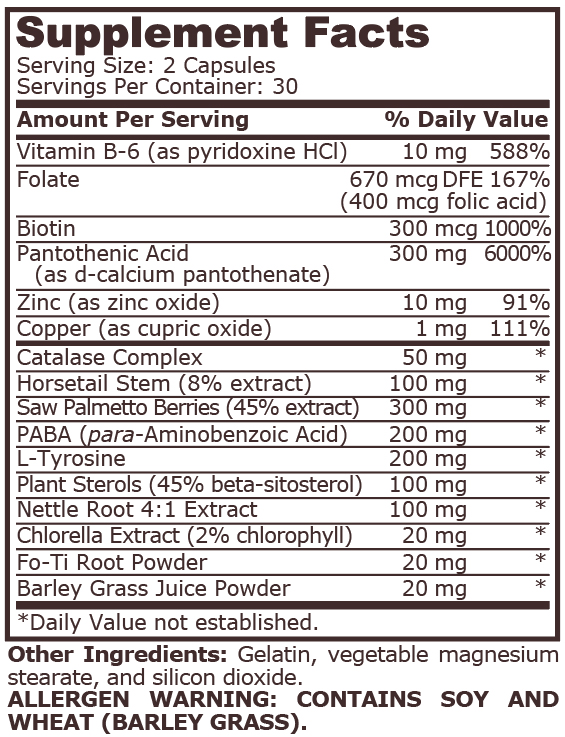 Pure Nutrition – Хранителна добавка срещу посивяване 1