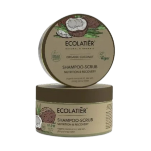 Ecolatier - Подхранващ шампоан скраб за коса с органичен кокос