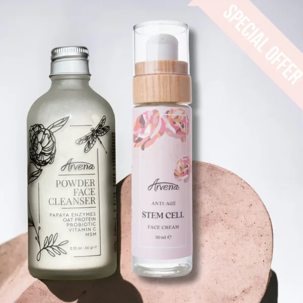 Сет за лице - ензимна почистваща пудра + крем за лице Stem Cell - ARVENA Сет за лице - ензимна почистваща пудра + крем за лице Stem Cell - ARVENA