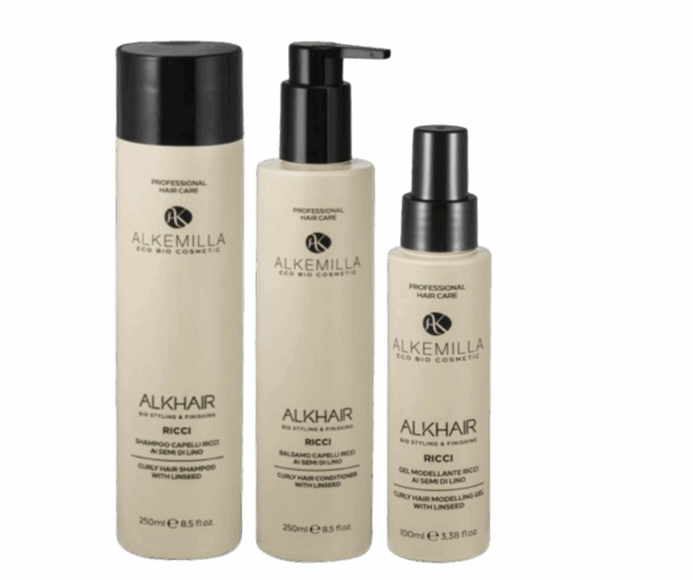 Alkemilla - Сет за къдрава коса -Шампоан, балсам, гел за къдрици