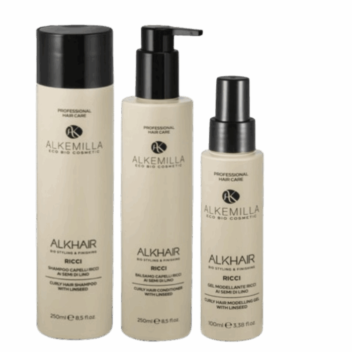 Alkemilla - Сет за къдрава коса -Шампоан, балсам, гел за къдрици