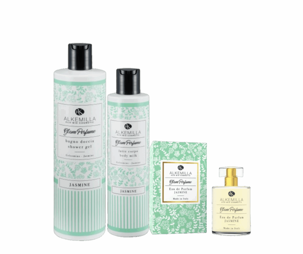 Alkemilla - Сет за тяло JASMINE - Душ гел, лосион за тяло и натурален парфюм