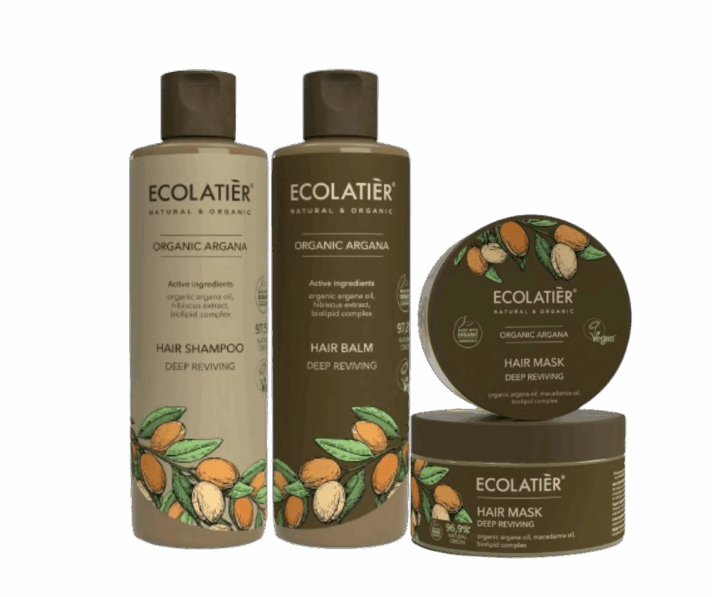 Ecolatier-Възстановяваща-серия-за-коса-с-арган-Шампоан-Балсам-и-маска-odonata Ecolatier - Възстановяваща серия за коса с арган - Шампоан, Балсам и маска