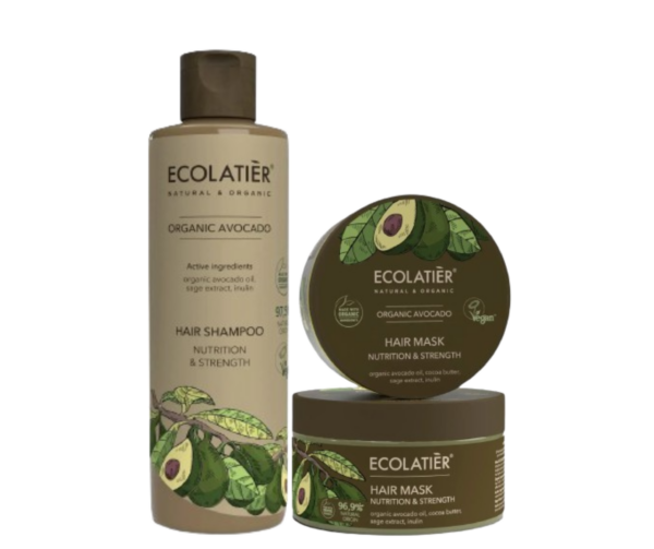Ecolatier - Дълбоко подхранваща серия за коса с Авокадо - Шампоан и маска