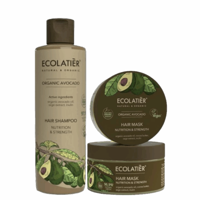 Ecolatier - Дълбоко подхранваща серия за коса с Авокадо - Шампоан и маска