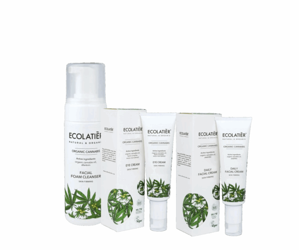Ecolatier-Сет-за-лице-с-канабис-Пяна-Дневен-и-околоочен-крем-odonata Ecolatier - Сет за лице с канабис - Пяна, Дневен и околоочен крем