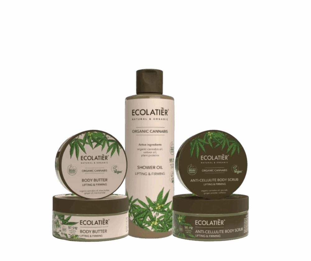 Ecolatier-Сет-за-тяло-с-канабис-Душ-масло-скраб-и-масло-за-тяло-odonata Ecolatier - Сет за тяло с канабис - Душ масло, скраб и масло за тяло