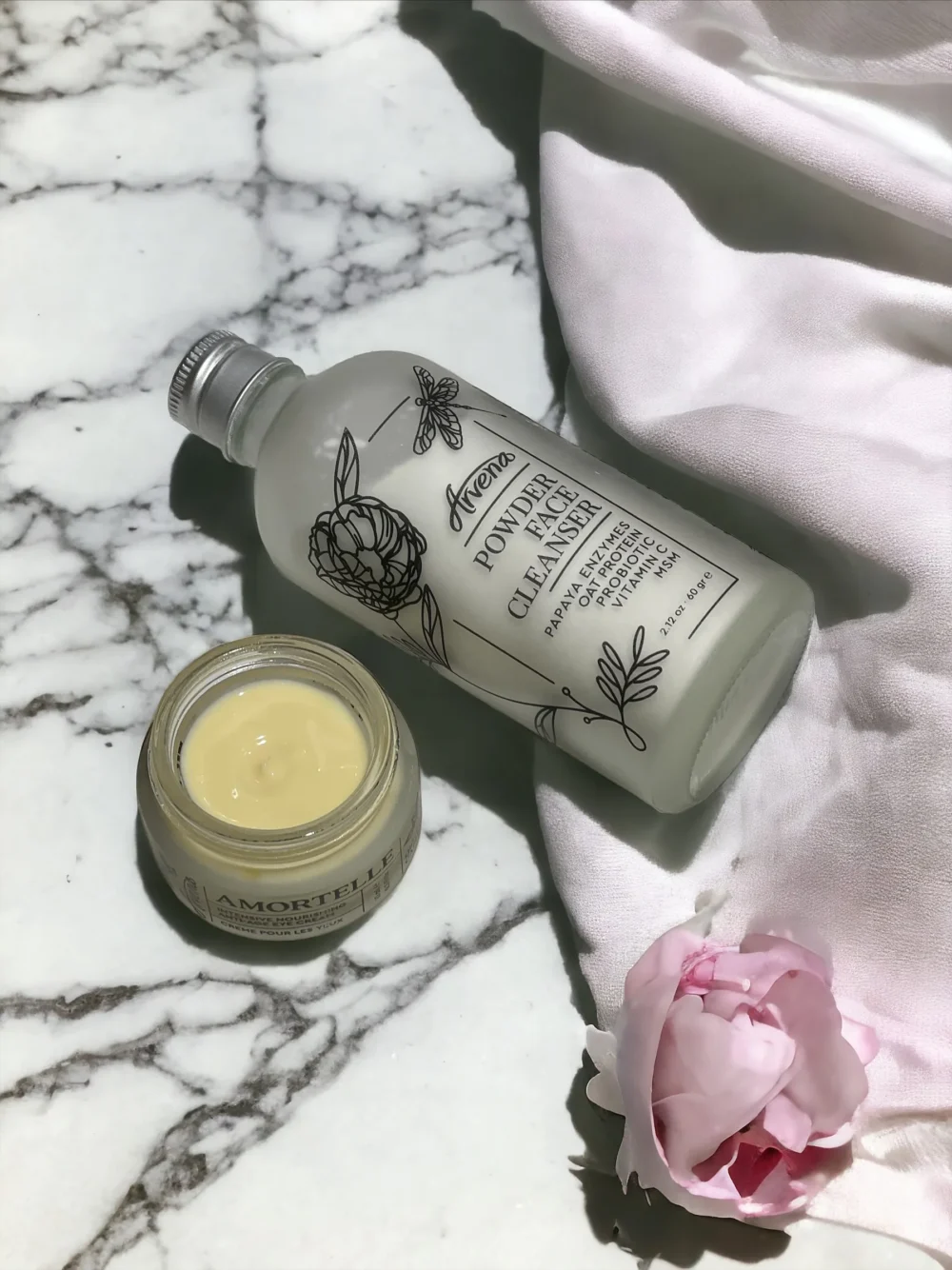 Ензимна почистваща пудра + околоочен крем - АMORTELLE - ARVENA