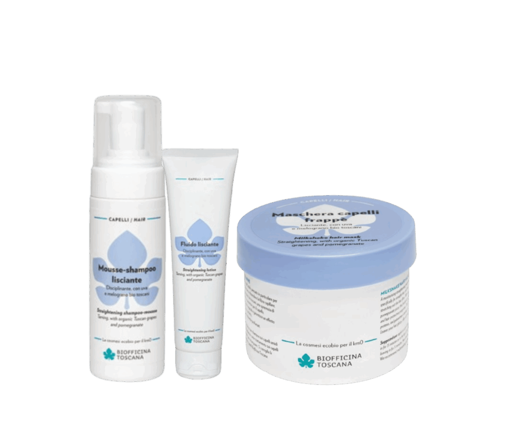 Biofficina Toscana - Сет за блясък и гладкост с киви - Шампоан-мус, маска и лосион