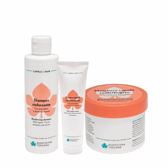 Biofficina Toscana - Сет за всеки тип коса - Шампоан, маска и защитен лосион
