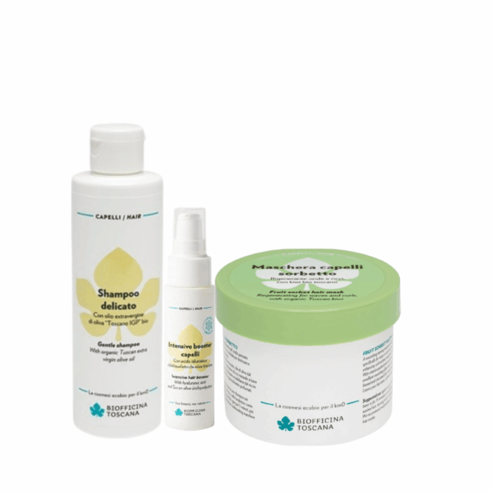 Biofficina Toscana - Сет за възстановяване за всеки тип коса - Шампоан, маска и серум