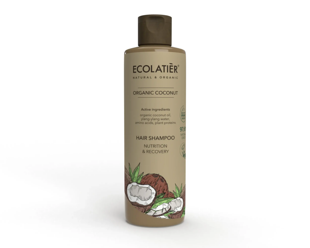Ecolatier - Подхранващ шампоан за коса с органичен кокос