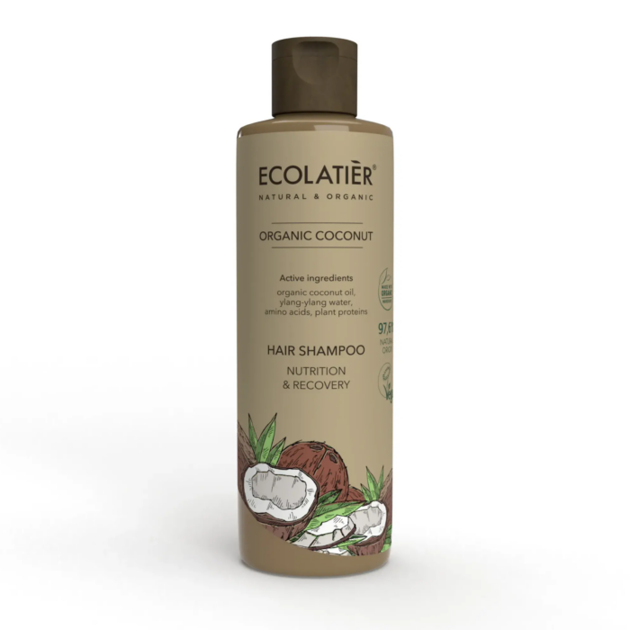 Ecolatier - Подхранващ шампоан за коса с органичен кокос
