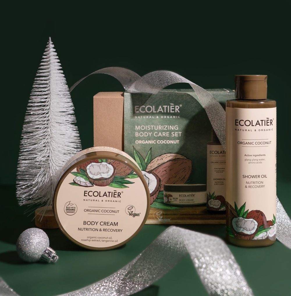 Oвлажняващ-комплект-грижа-за-тялото-с-органичен-кокос-Ecolatier-odonata Oвлажняващ комплект грижа за тялото с органичен кокос - Ecolatier