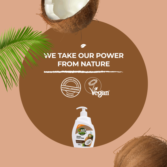 Билков течен сапун за ръце с кокос - Just Green Organic