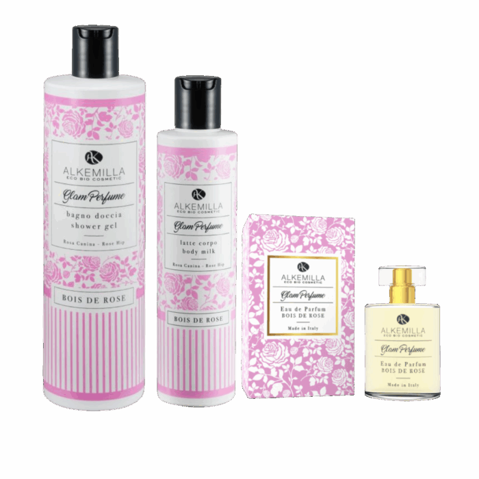 Alkemilla - Сет за тяло Bois de Rose - Душ гел, лосион за тяло и натурален парфюм